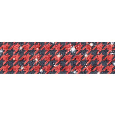 Houndstooth Red Bolder Borders    Sparkle Plus Trend Enterprises Inc. T-85437