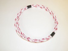 AUTOMOTIVE WIRE 18 GAUGE HIGH TEMP GXL 25FEET WHITE/RED MOTORCYCLE CAR TRUCK