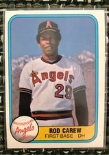 1981 Fleer - #268 Rod Carew HOFer - near mint condition - FREE SHIPPING