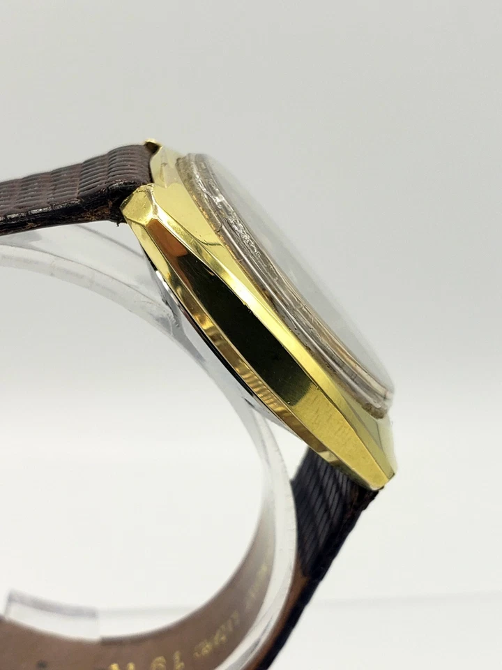 SUPER RARO Vulcain Sea-Eagle Exactomatic 14K GF Orig. ¡Esfera automática con fecha! Foto 4 de 4