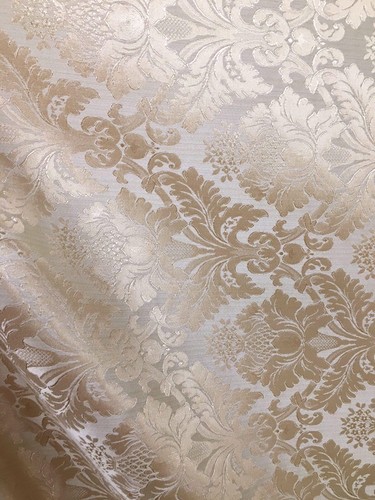 CHAMPAGNE Damask Jacquard Brocade Flower Floral Fabric (110 in.) Sold BTY - Picture 4 of 6