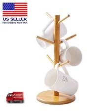 Kitchen Mug Tree Holder Coffee Cup Tea Drying Rack Stand Storage Organizer