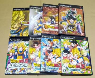 Lot of 8 PS2 Dragon Ball Z Games - Infinite Sparking, Neo Meteor