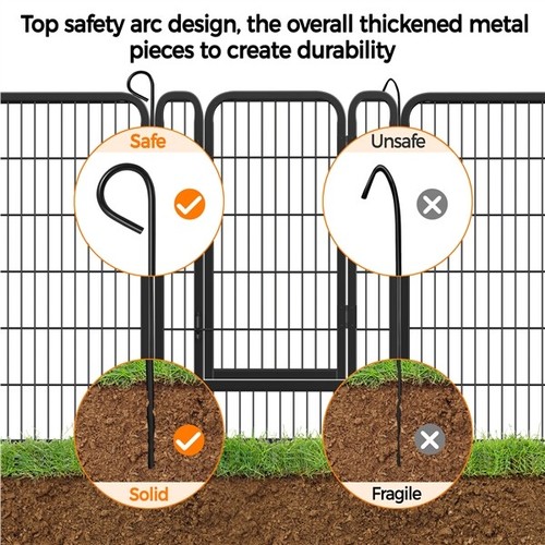 Metal Dog Playpen Foldable Pet Fence Exercise Pen for Puppy/Rabbit/Small Animal - Picture 5 of 34