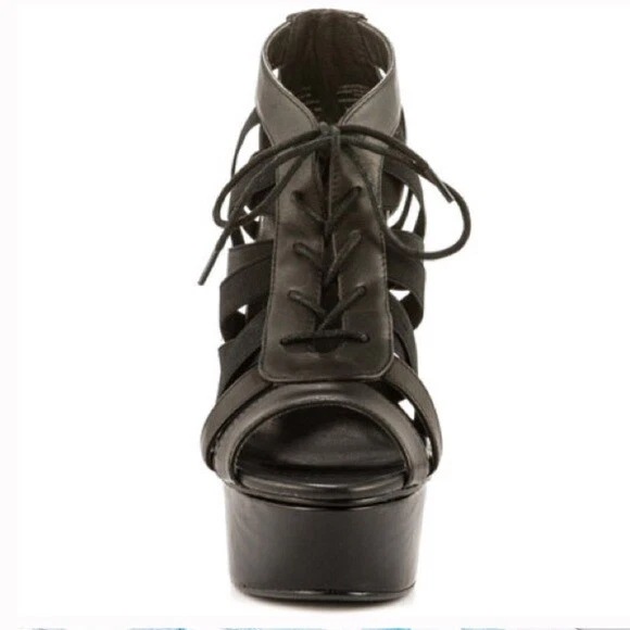 Кожаные туфли на платформе Shellys London, каблуки с ремешками 5,5 дюйма, платформа 2,5 дюйма, 6,5 США - Изображение 3 из 4