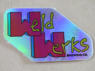 Silber Bier Aufkleber ~ WELDWERKS Brewing Co ~ Greeley, COLORADO Seit 2015
