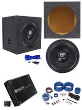 Rockville W12K6D2 V2 12" 2400w Subwoofer Sealed Sub Box Mono Amplifier Amp Kit