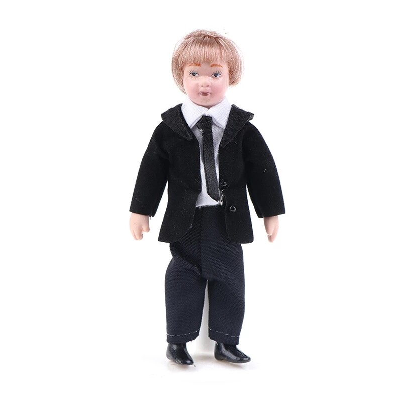 Dollhouse Miniature 1:12 Scale Victorian Porcelain Doll Suit Boy