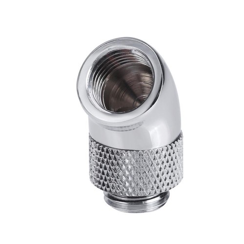 G1/4 Screw Thread 45 Degree Elbow Rotation Brass Connector Fitting(Silver) - Afbeelding 6 van 12