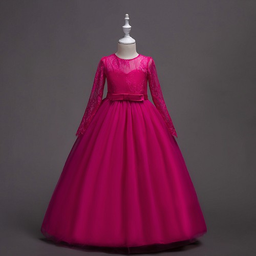 Wedding Party Flower Girls Long Dress Bridesmaid Pageant Christmas Evening Gown - Picture 141 of 228