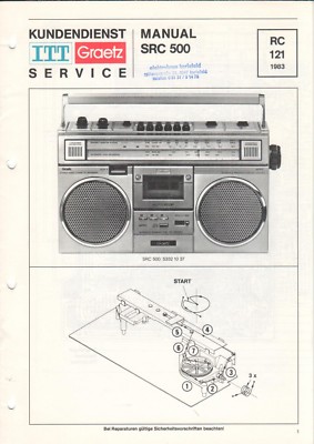 GRAETZ - SRC 500 - Service Manual Anleitung Schaltplan - B8178