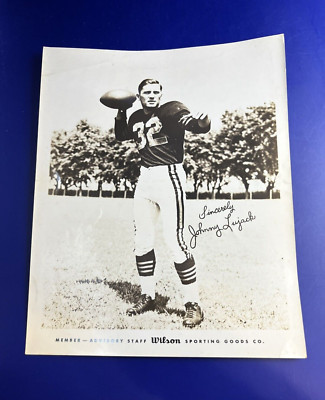 1950's Johnny Lujack Chicago Bears Wilson Advisory Staff Advertising Photo 8x10