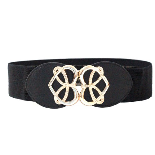 Women Ladies Wide Fashion Belt Women Black Cinch Waist Belt Elastic Stretch Gift - Picture 32 of 75