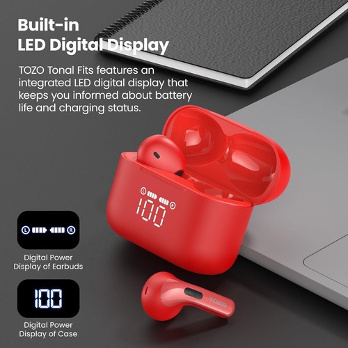 TOZO Tonal Fits(T21) Wireless Earbuds Bluetooth 5.3 Dual Mic Call Noise Cancel - Picture 33 of 47