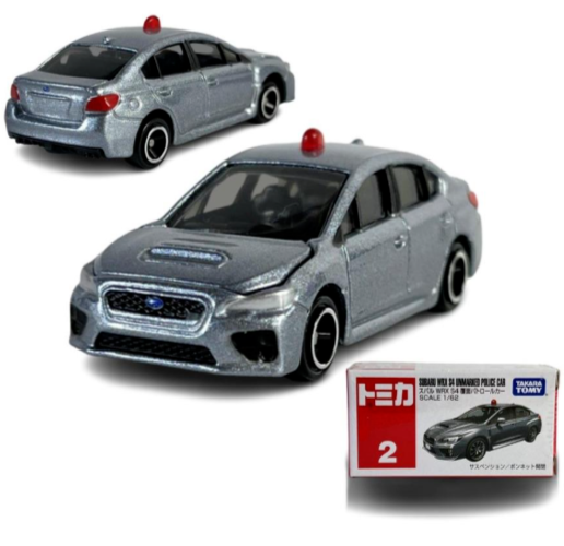 Takara Tomy Tomica No.002 Subaru WRX S4 Undercover Patrol Car 1/62