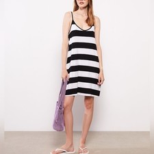 J. Crew Spaghetti Strap Striped Sleeveless Dress Size 4