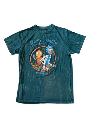 Rick And Morty Dimension C-137 T Shirt Dark Aqua Boys Size Medium 13 17 EUC