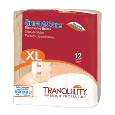 Tranquility SmartCore Disposable Briefs X-Large - 12 CT  #2314 Adult Diaper