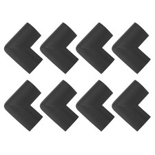 Table Corner Protectors, 8Pcs 55x35x8mm Rubber Foam Furniture Edge Cover Black 