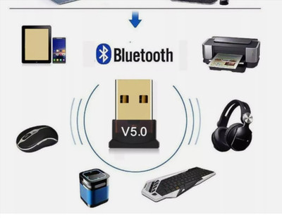 Bluetooth 5.0 USB Adapter Wireless Dongle Speed für PC Windows XP 10 11 Computer