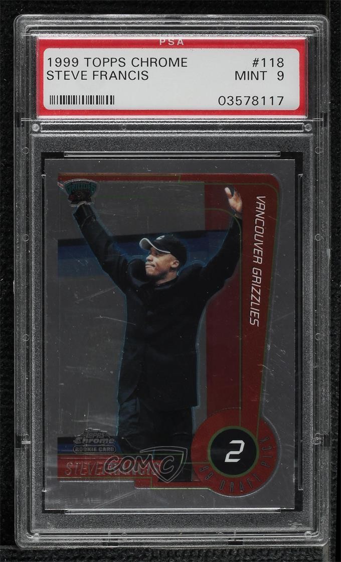 1999-00 Topps Chrome '99 Draft Pick Steve Francis #118 PSA 9 MINT h8b