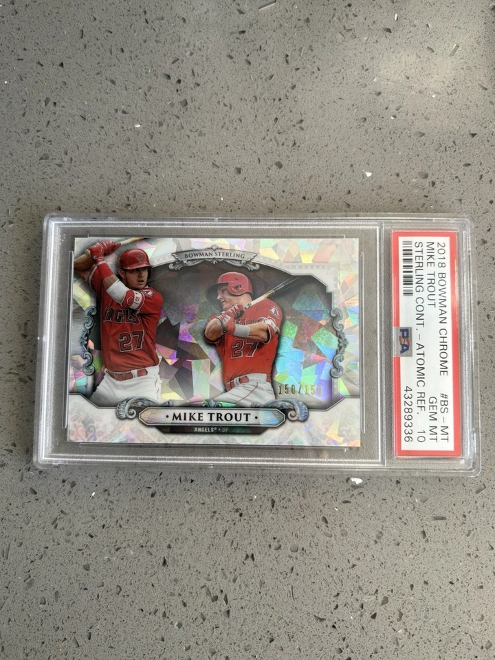 Refrator atômico 2018 Bowman Chrome Mike Trout Sterling Continuity /150 PSA 10  - Imagem 4 de 4