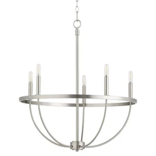 Quorum International 6374-5 Tribute 5 Light 28"W Ring Chandelier - Nickel