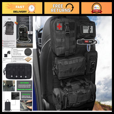 6 Pack Tactical Molle Seat Back Organizer for Car Truck - 5 Detachable Pouches,