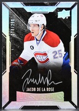 2015-16 Upper Deck Black Lustrous Rookies Auto Jacob de la Rose RC Auto 9750