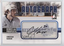 2009-10 ITG Heroes and Prospects Auto Christian Hanson #A-CH Auto 2a8