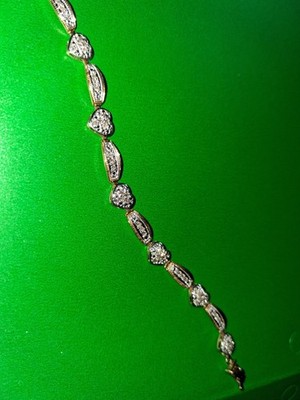 Affinity 14KtYG Diamond Tennis Bracelet   Australia Made 7'' 5.8gm Patten#697315