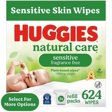 Unscented Hypoallergenic Baby Wipes for Sensitive Skin 3 Pack Refill 624 Wipes