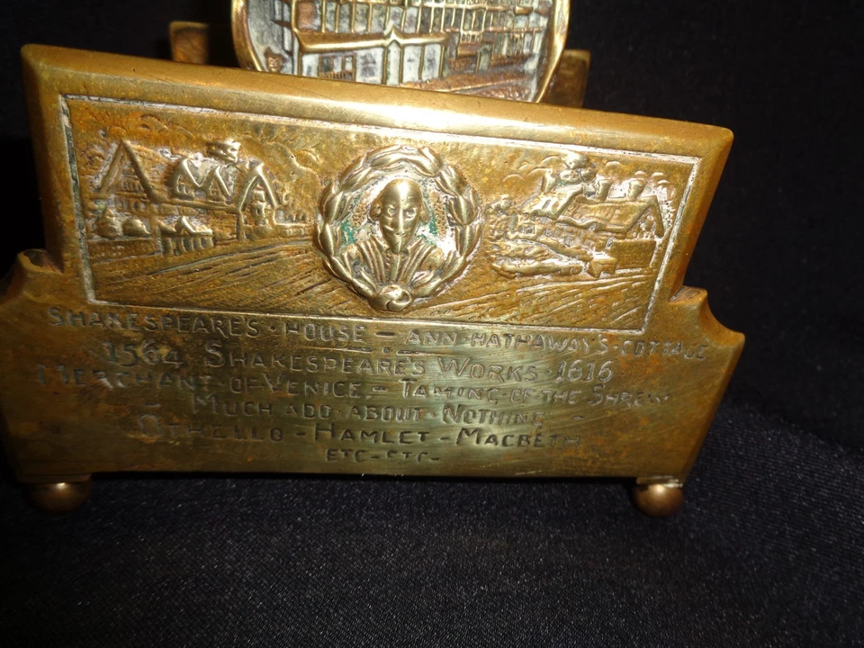 Antique England Shakespeare Hathaway Solid Bronze Letter Holder rare - Image 3 of 4