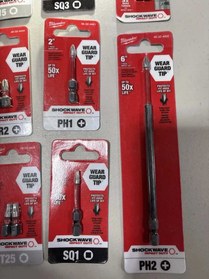 Assorted Milwaukee Bits Impact Rated Shockwave. Total Of 10 Units! - Image 3 of 4