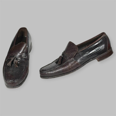 Nettleton Shoes Mens Size 13 D Brown Lizard Skin Tassel  display picture 3