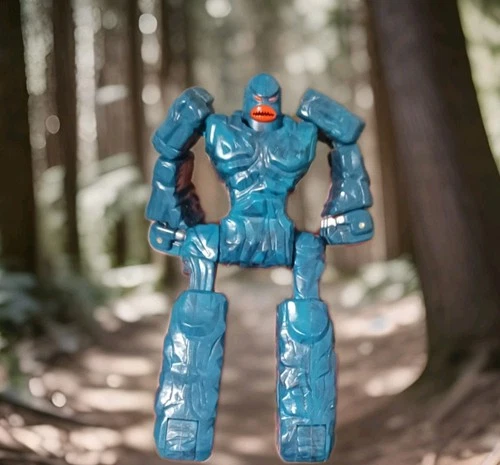 Vintage 1986 Bandai Blue GoBots Rock Lords Stoneheart Transforming Toy No Weps