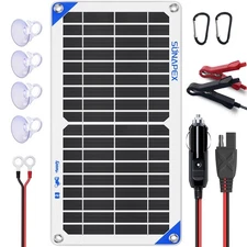 10W Solar Battery Charger Maintainer 12V Waterproof Solar Panel Trickle Charger