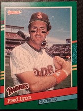 1991 Donruss - Fred Lynn #673 San Diego Padres Two Yellow Stripes Border