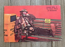 Vintage Postcard Emmett Kelly Jr Clown Circus Weary Willie Signed 