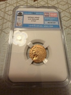 2 1/2 Dollars Or USA INDIEN 1910 SUP