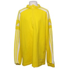 Adidas, Trainingsjacke, Jungen, Gr&ouml;&szlig;e: 164, Gelb/Wei&szlig;, Polyester, Streifen #iqc