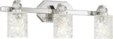 MINKA LAVERY 2613-77 CRYSTAL KAY CHROME 3 LIGHT BATHROOM VANITY CRYSTAL GLASS