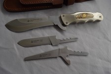 RARE! Puma White Hunter Multi Blade with Leather Sheath 282100 NOS NIB