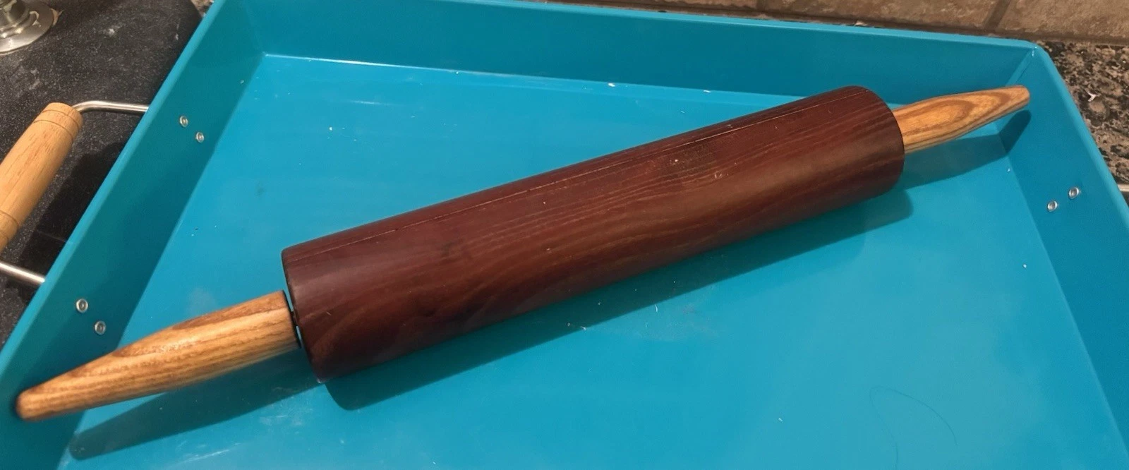 19” Wooden Rolling Pin. 2 Lbs. Beautiful