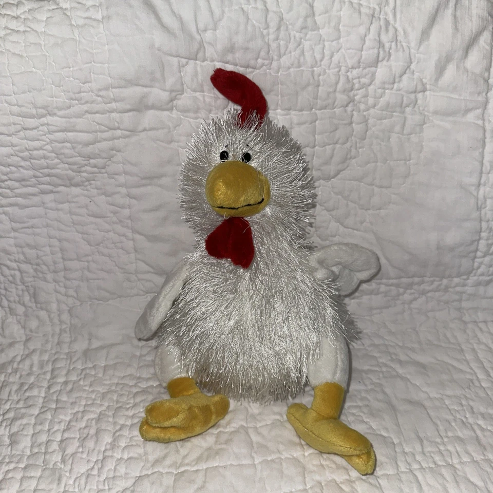 Ganz Webkinz 9” Chicken HM205 White Plush Stuffed Animal Toy No Code y2k decor - Image 2 of 4