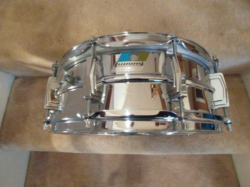 Vintage Ludwig Supraphonic Snare Drum Pointed Corner Badge 1970s Very Nice