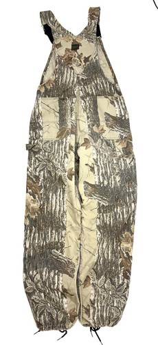 Vintage LIBERTY Realtree Camo Hunting Bib Overalls Made America Sz 34 USA - Picture 9 of 10
