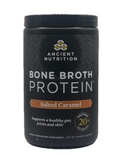 Ancient Nutrition Beef Bone Broth Protein Salted Caramel 17.8 oz EXP05/2026 