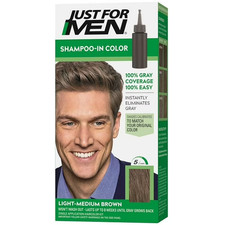 Just for Men Shampoo-In Color Men's Hair Color H-30 Light Medium Brown