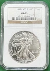 A 1997 American Silver Eagle $1 NGC MS69 Brown Label